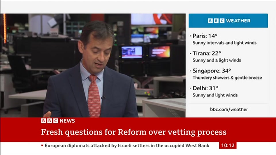 Broadcast still at 12m. BBC News, 18 October 2026.