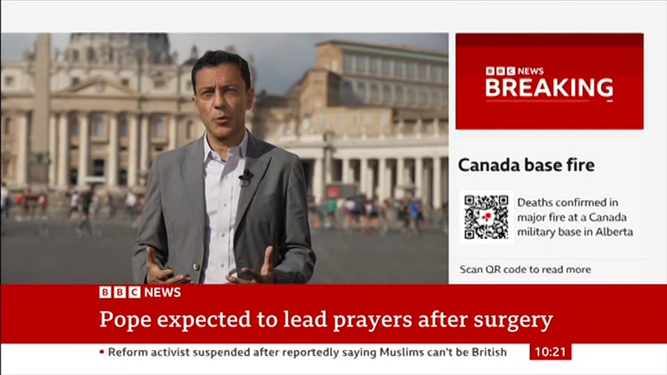 Still from BBC News at 21:00