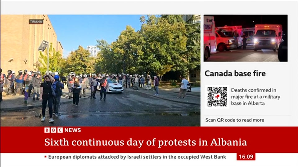 Broadcast still at 9m 30s. BBC News, 18 October 2026.