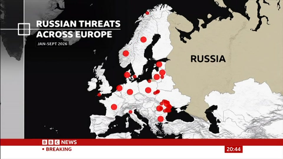 Broadcast still at 14m 30s. BBC News, Newscast, 18 October 2026.