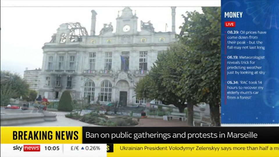 Broadcast still at 5m 30s. Sky News, Sky News Today with Gareth Barlow, 19 October 2026.