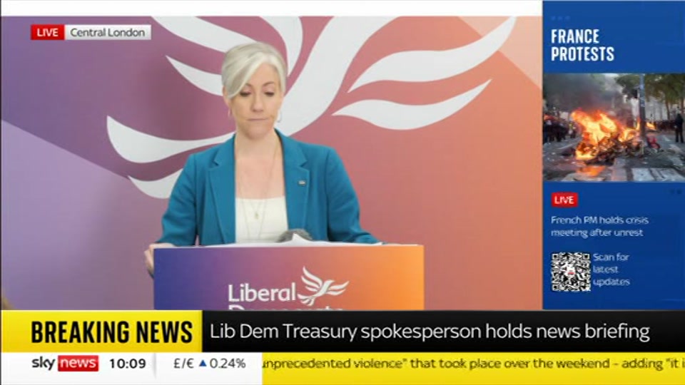 Still from Sky News at 9:00