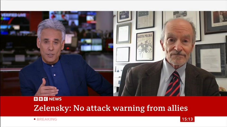 Still from BBC News at 13:00