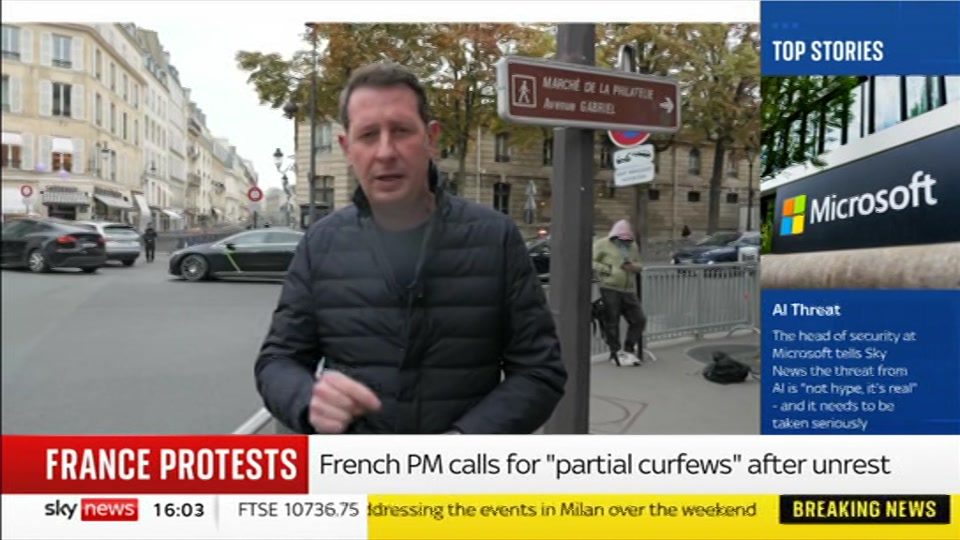 Still from Sky News at 3:00