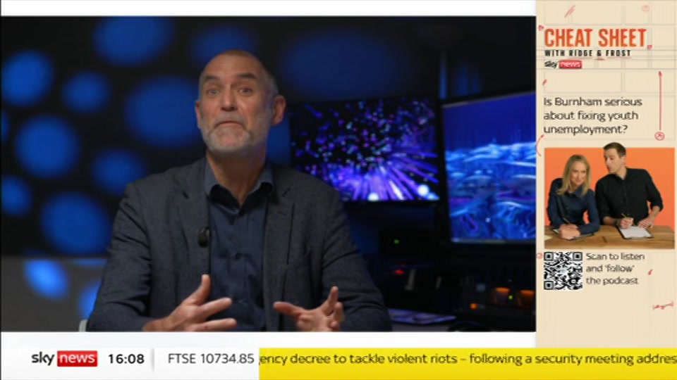 Broadcast still at 8m 30s. Sky News, Sky News Today with Jayne Secker, 19 October 2026.