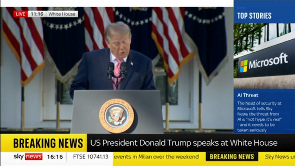 Broadcast still at 16m. Sky News, Sky News Today with Jayne Secker, 19 October 2026.