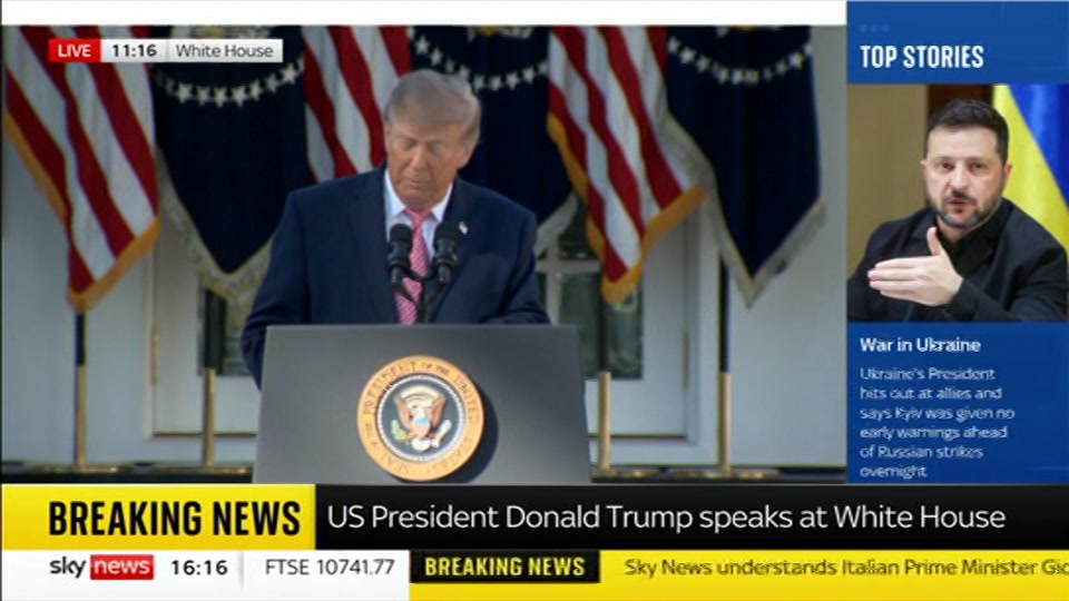 Still from Sky News at 16:30