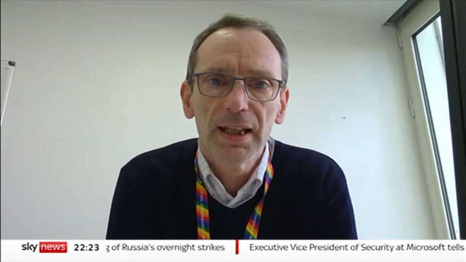 Still from Sky News at 23:00