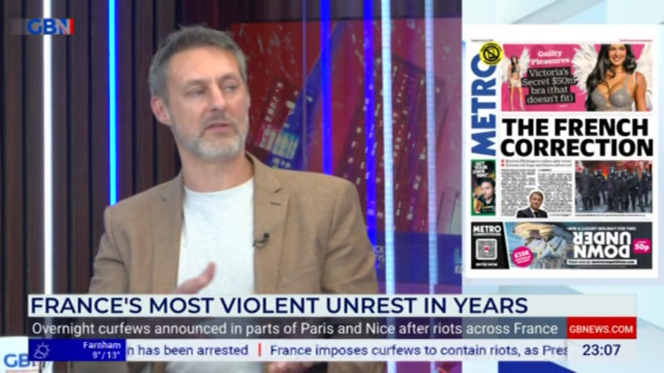 Still from GB News at 7:00