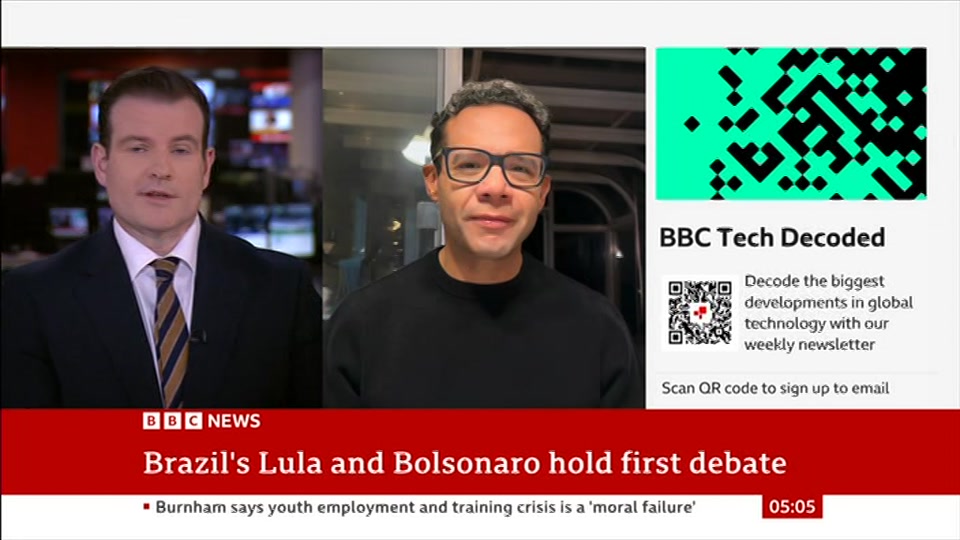 Still from BBC News at 5:30