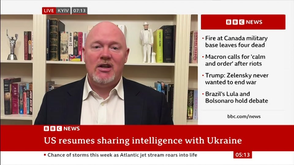 Still from BBC News at 13:30