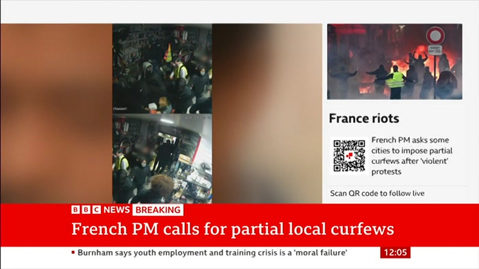 Broadcast still at 5m 30s. BBC News, BBC News Now, 19 October 2026.