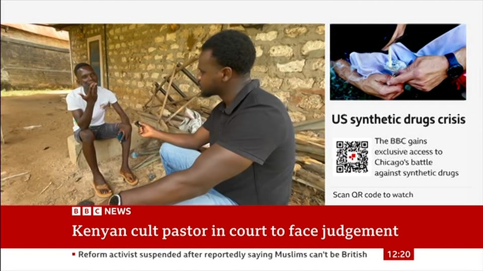 Broadcast still at 20m 30s. BBC News, BBC News Now, 19 October 2026.