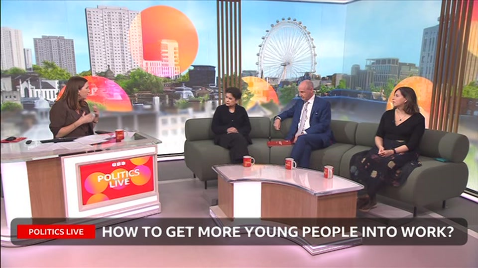 Broadcast still at 15m. BBC Two, Politics Live, 19 October 2026.