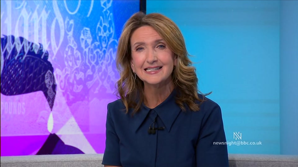 Broadcast still at 11m. BBC Two, Newsnight, followed by Weather, 19 October 2026.