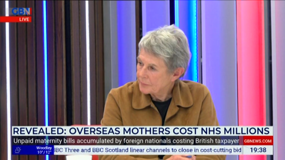 Broadcast still at 38m. GB News, Farage, 20 October 2026.