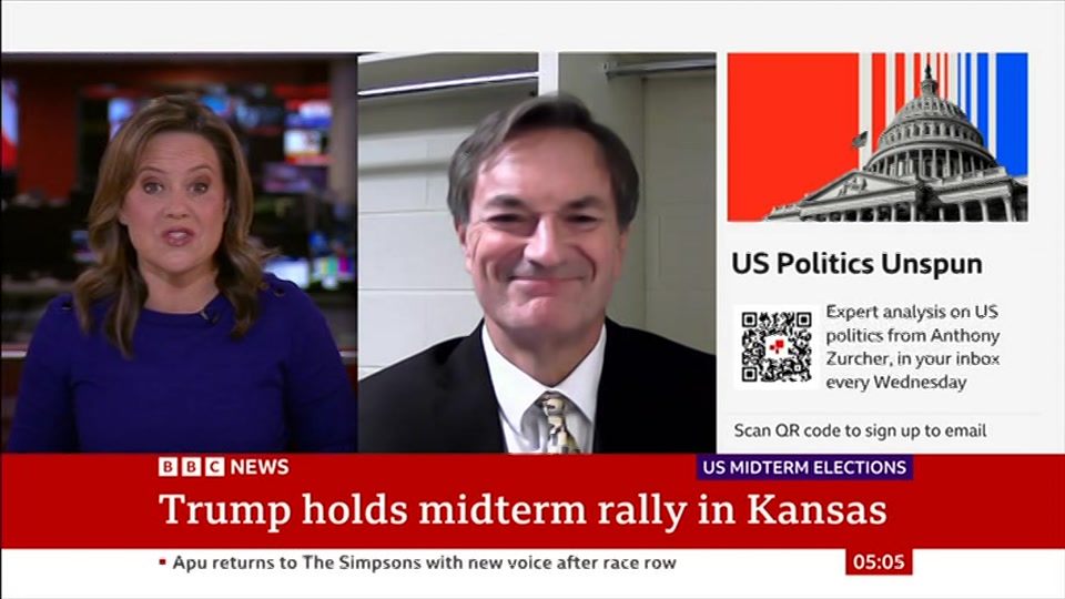 Still from BBC News at 5:00