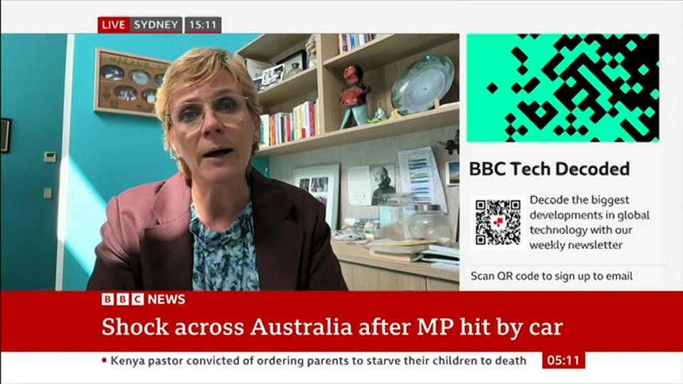 Broadcast still at 11m 30s. BBC News, 20 October 2026.