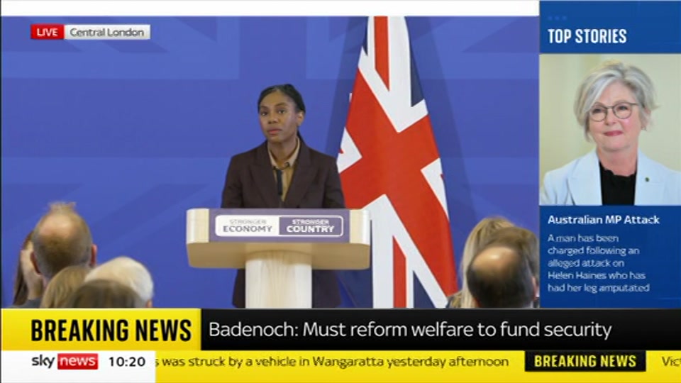 Still from Sky News at 20:30