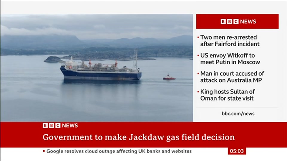 Still from BBC News at 3:00