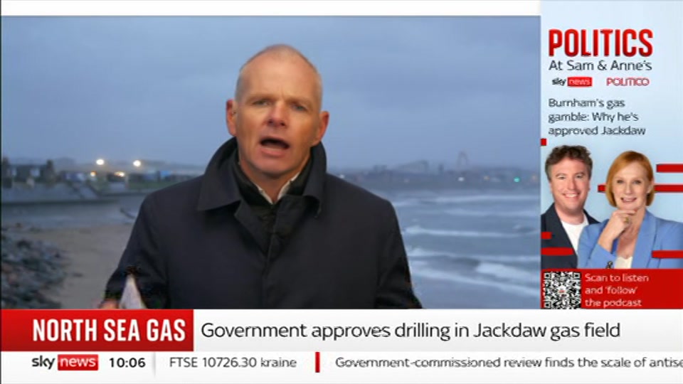 Broadcast still at 6m. Sky News, Sky News Today with Gareth Barlow, 21 October 2026.