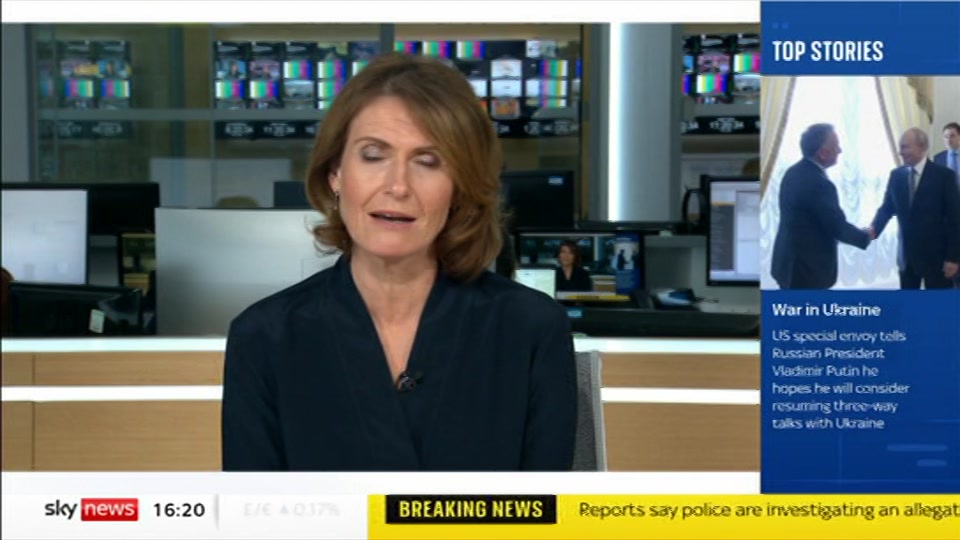 Still from Sky News at 20:30
