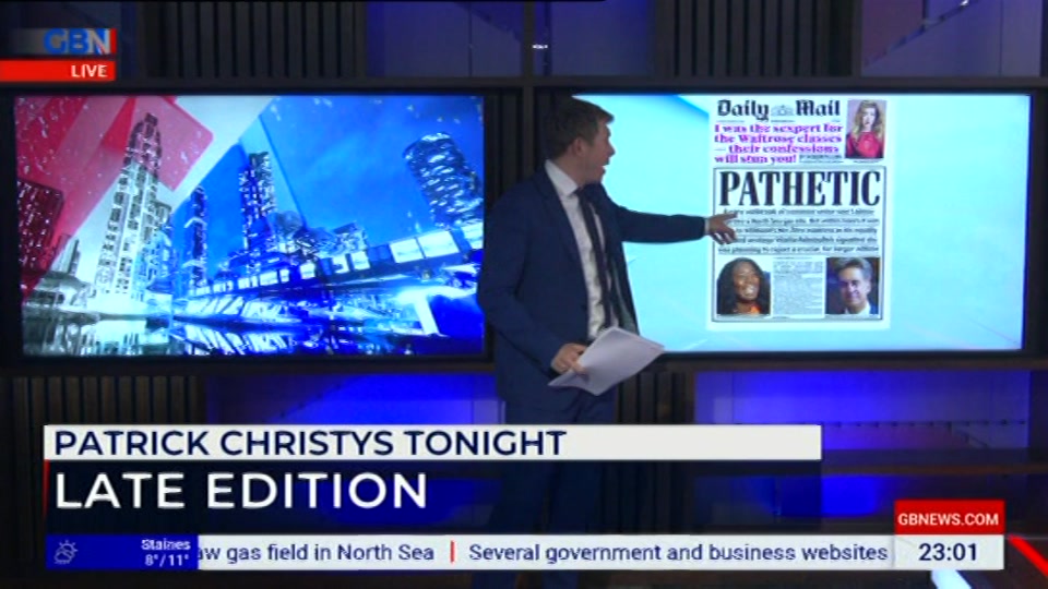 Still from GB News at 1:00