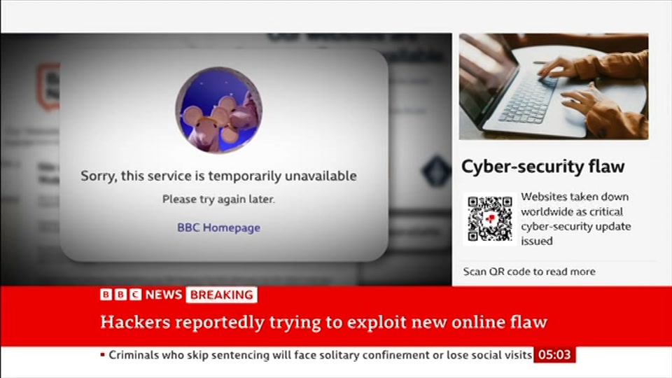 Still from BBC News at 3:00