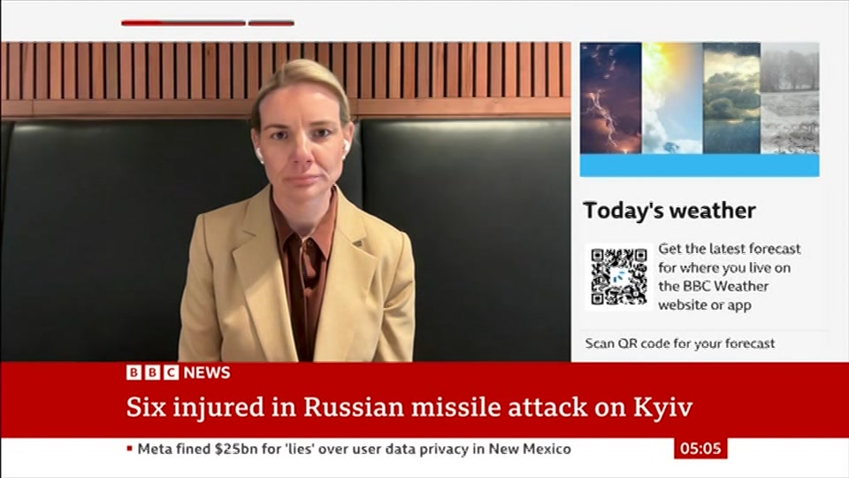 Still from BBC News at 5:00