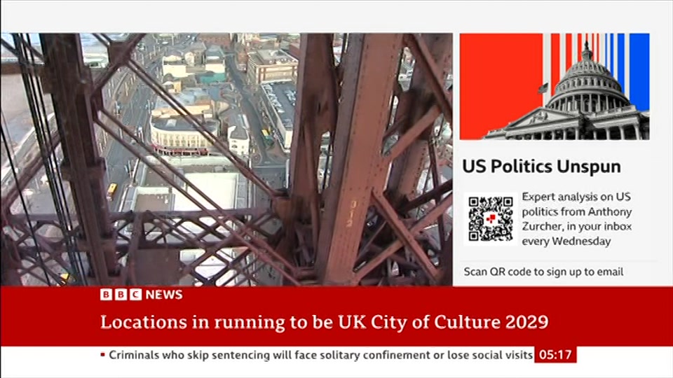 Still from BBC News at 17:30