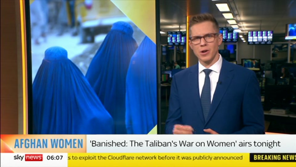 Still from Sky News at 7:30
