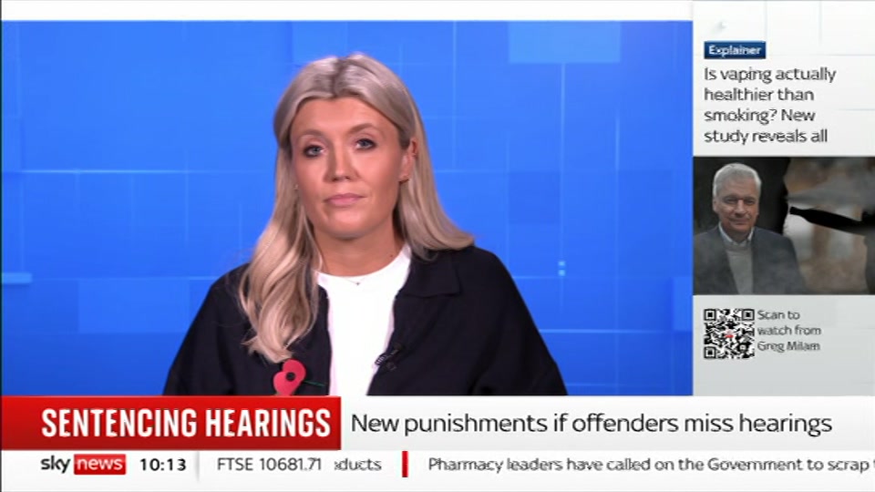 Still from Sky News at 13:30
