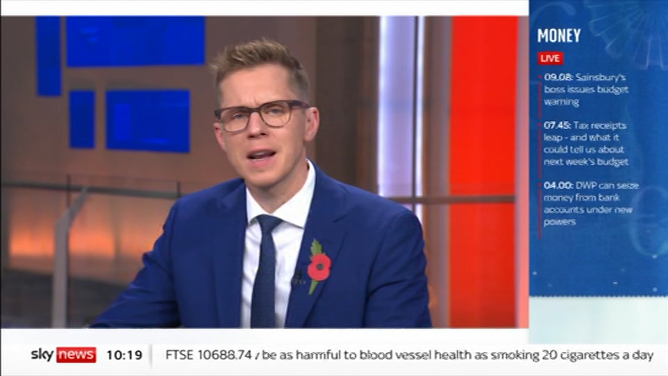 Still from Sky News at 19:30