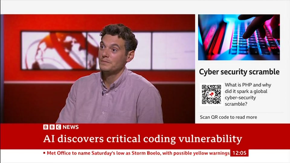 Still from BBC News at 5:00