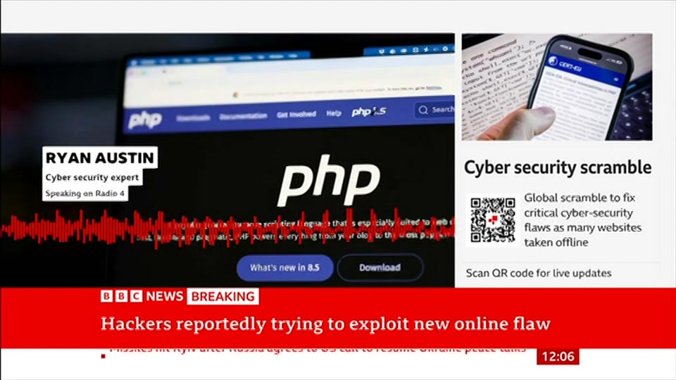 Broadcast still at 6m. BBC News, BBC News Now, 22 October 2026.