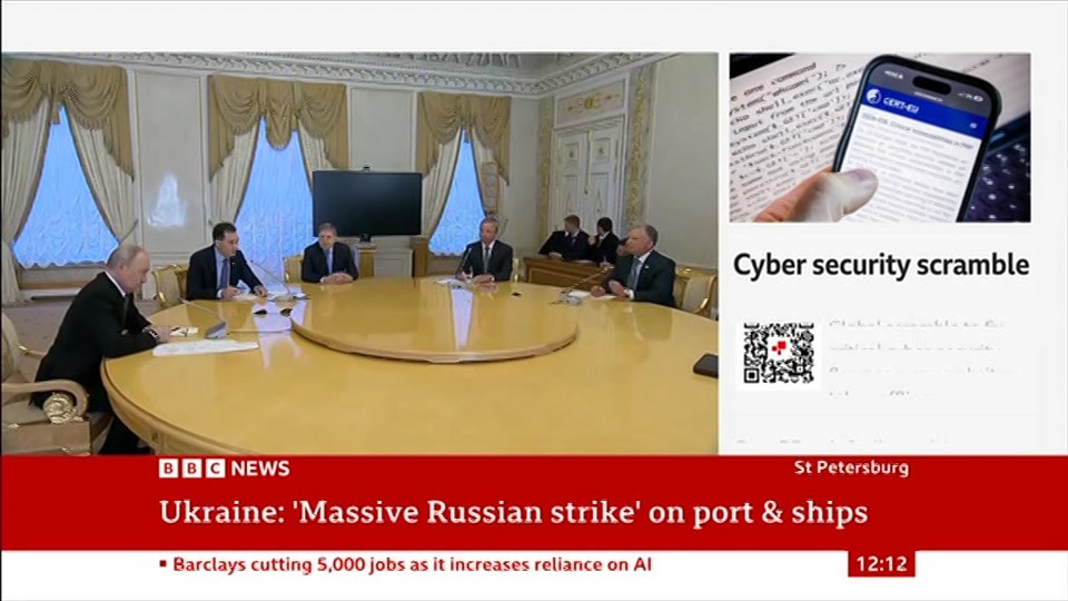 Still from BBC News at 12:00