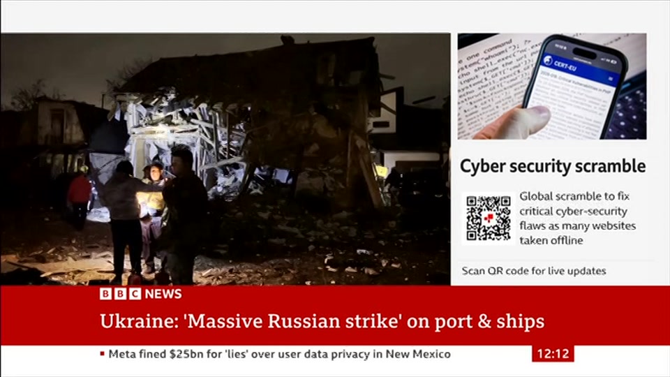 Still from BBC News at 12:30
