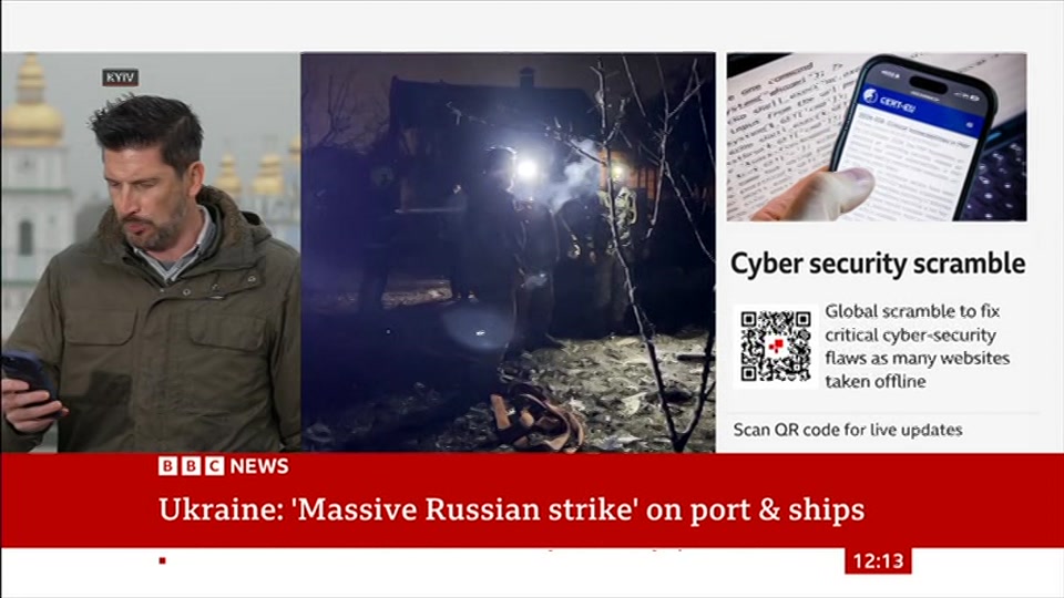 Broadcast still at 13m. BBC News, BBC News Now, 22 October 2026.