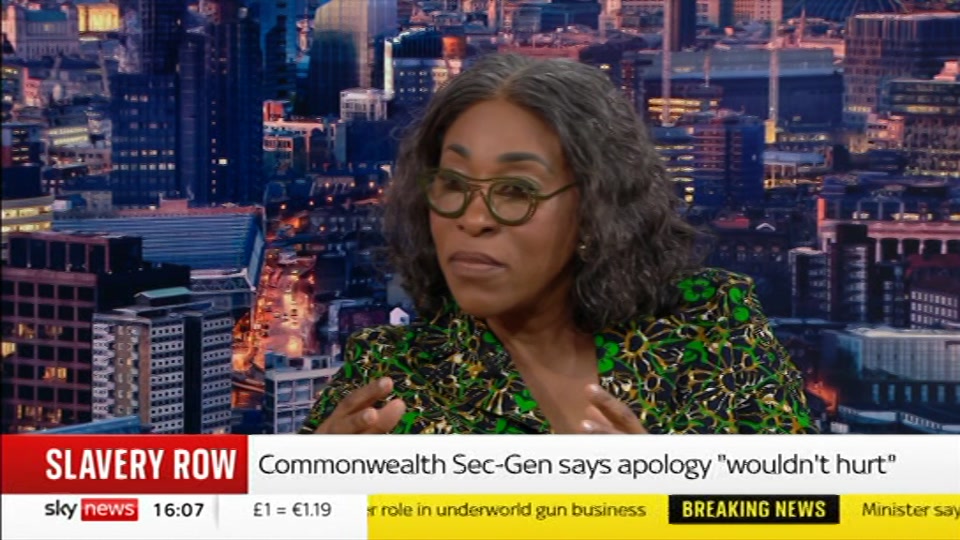 Still from Sky News at 7:30