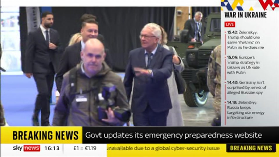Still from Sky News at 13:00