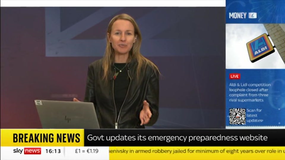 Still from Sky News at 13:30