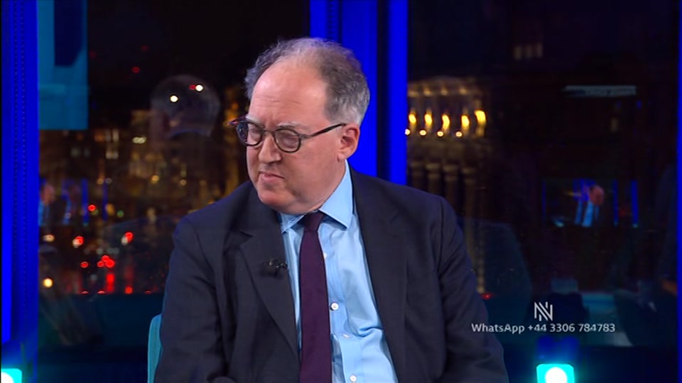 Broadcast still at 12m 30s. BBC Two, Newsnight, followed by Weather, 22 October 2026.