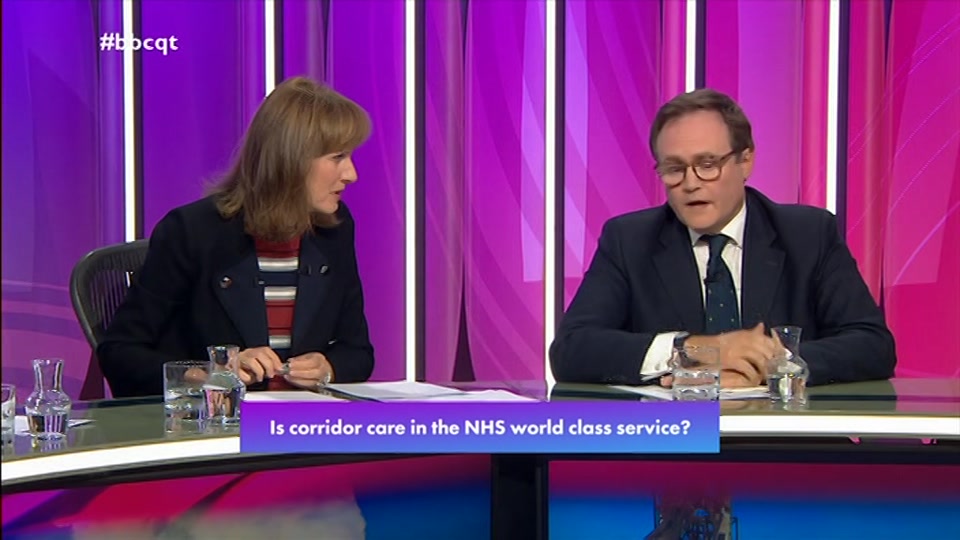 Broadcast still at 44m. BBC One, Question Time, 22 October 2026.