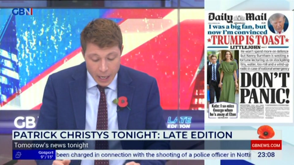 Still from GB News at 8:00