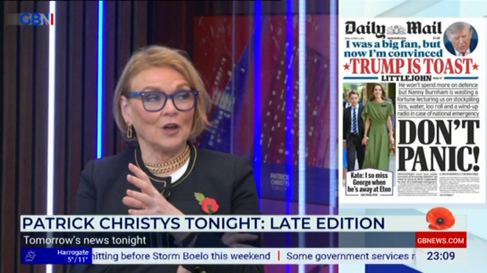 Still from GB News at 9:00