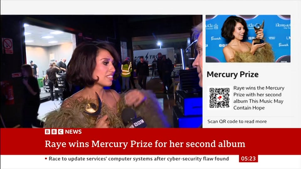 Broadcast still at 23m. BBC News, 23 October 2026.