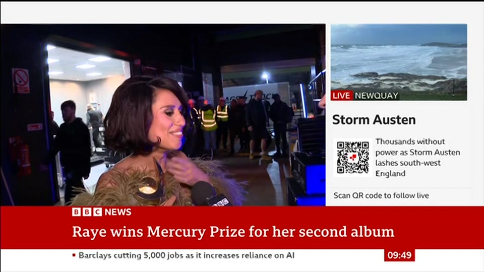 Broadcast still at 19m. BBC News, 23 October 2026.