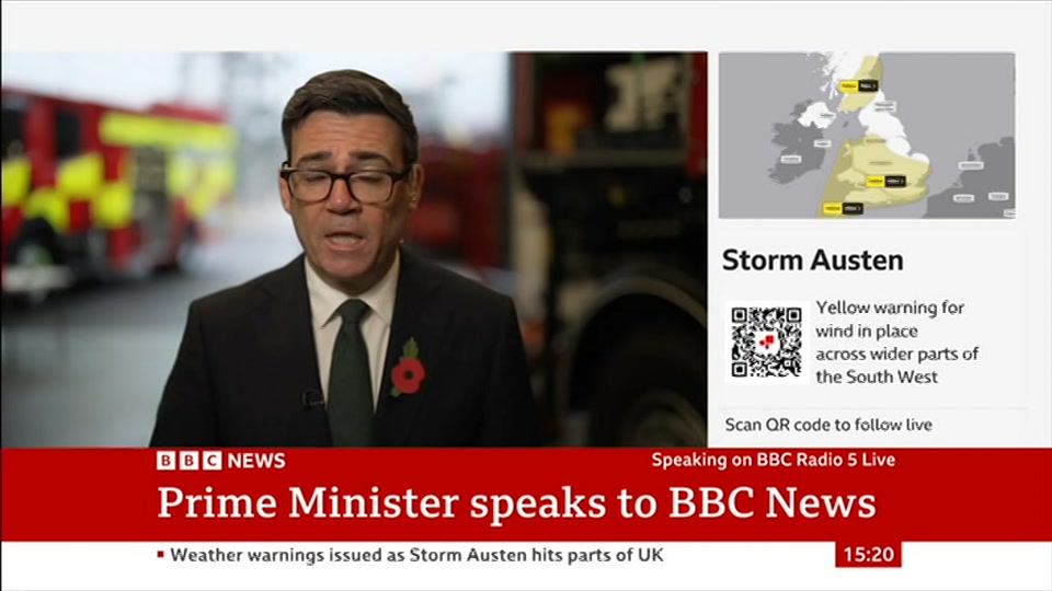 Still from BBC News at 20:30