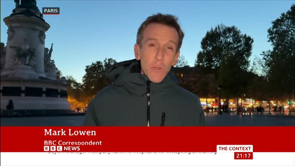 Broadcast still at 17m 30s. BBC News, The Context, 23 October 2026.