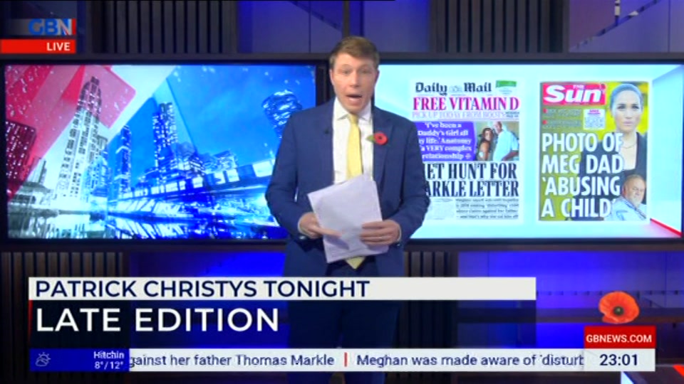Still from GB News at 1:00